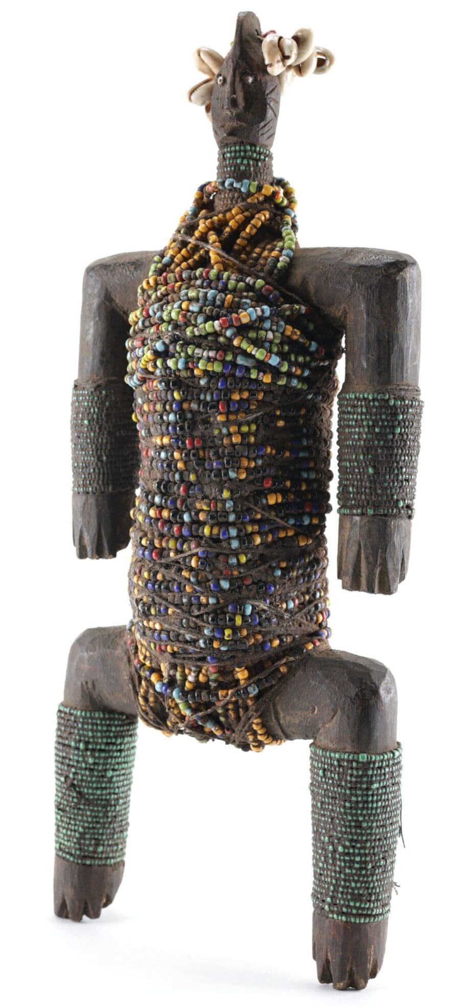 Large Namchi doll with beaded decoration - Cameroon - Vergulde Kat