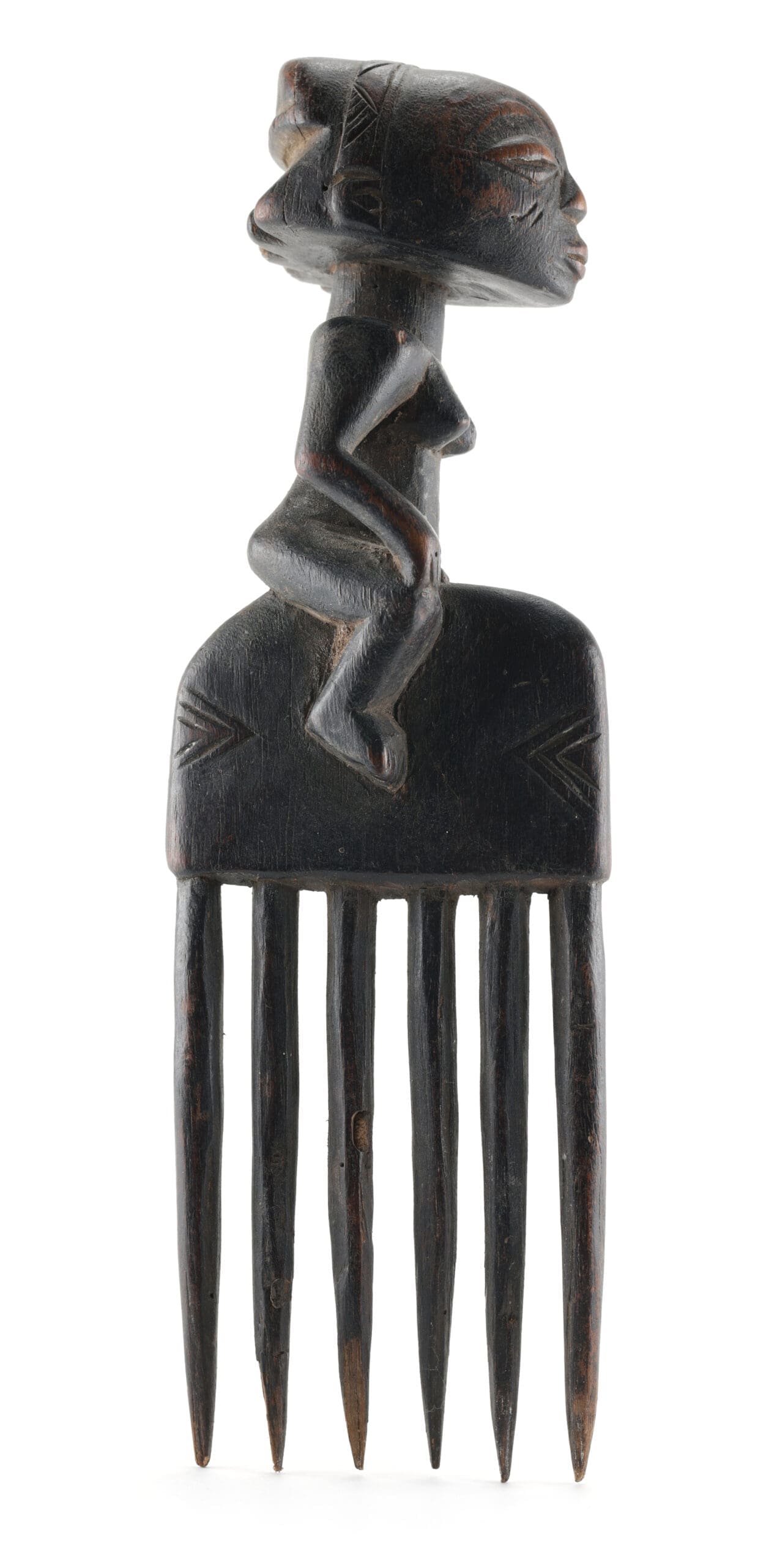Luba-Hemba sierkam met vrouwelijke figuur – Congo – detailfoto