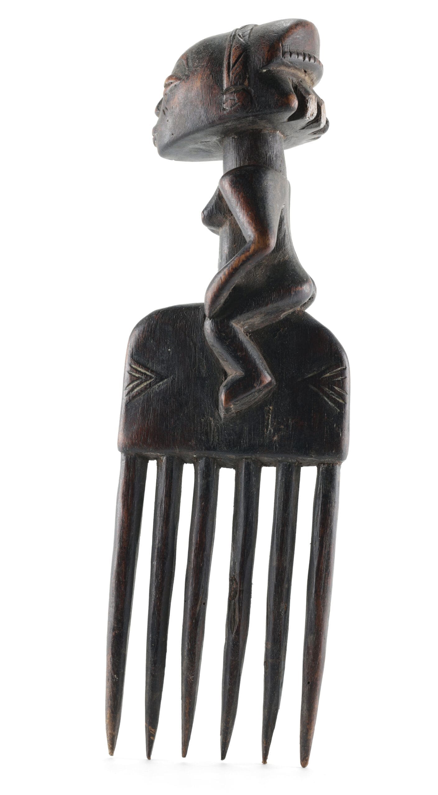 Luba-Hemba sierkam met vrouwelijke figuur – Congo – detailfoto