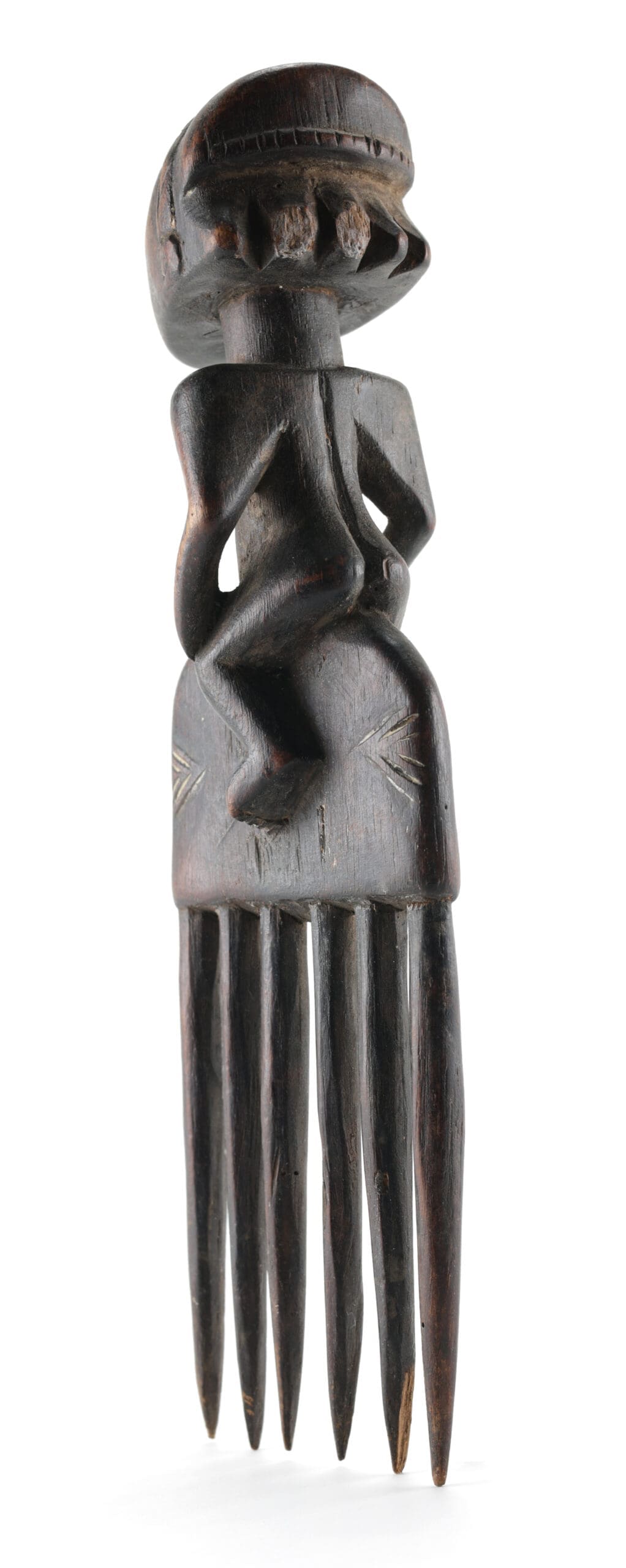Luba-Hemba sierkam met vrouwelijke figuur – Congo – detailfoto