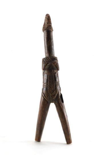 Mossi katapult met vrouwenfiguur – Burkina Faso (22,5 cm) – detailfoto
