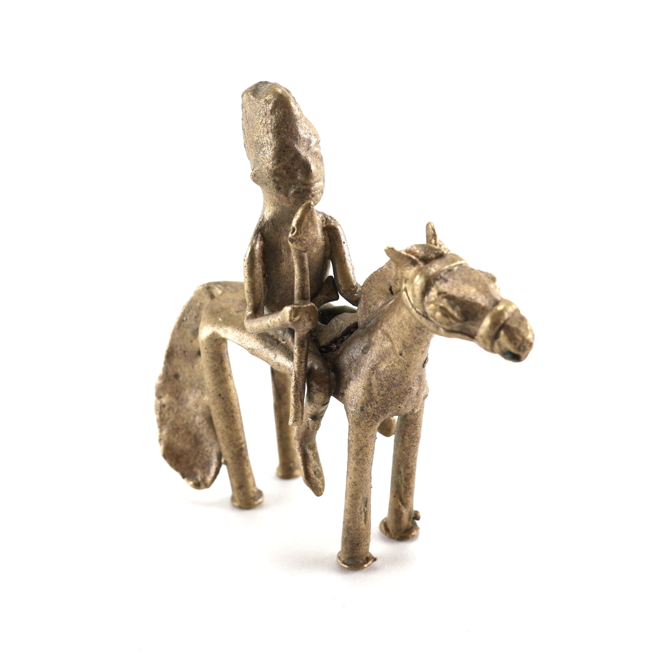 Oud Lobi bronzen beeld van een ruiter te paard – Burkina Faso – detailfoto