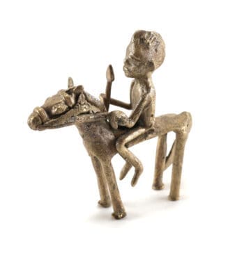 Oud Lobi bronzen beeld van een ruiter te paard – Burkina Faso – detailfoto