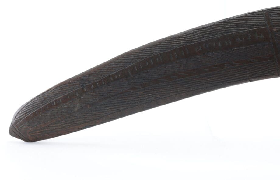 Aboriginal ceremonial boomerang - incised decor, Australia - Vergulde Kat