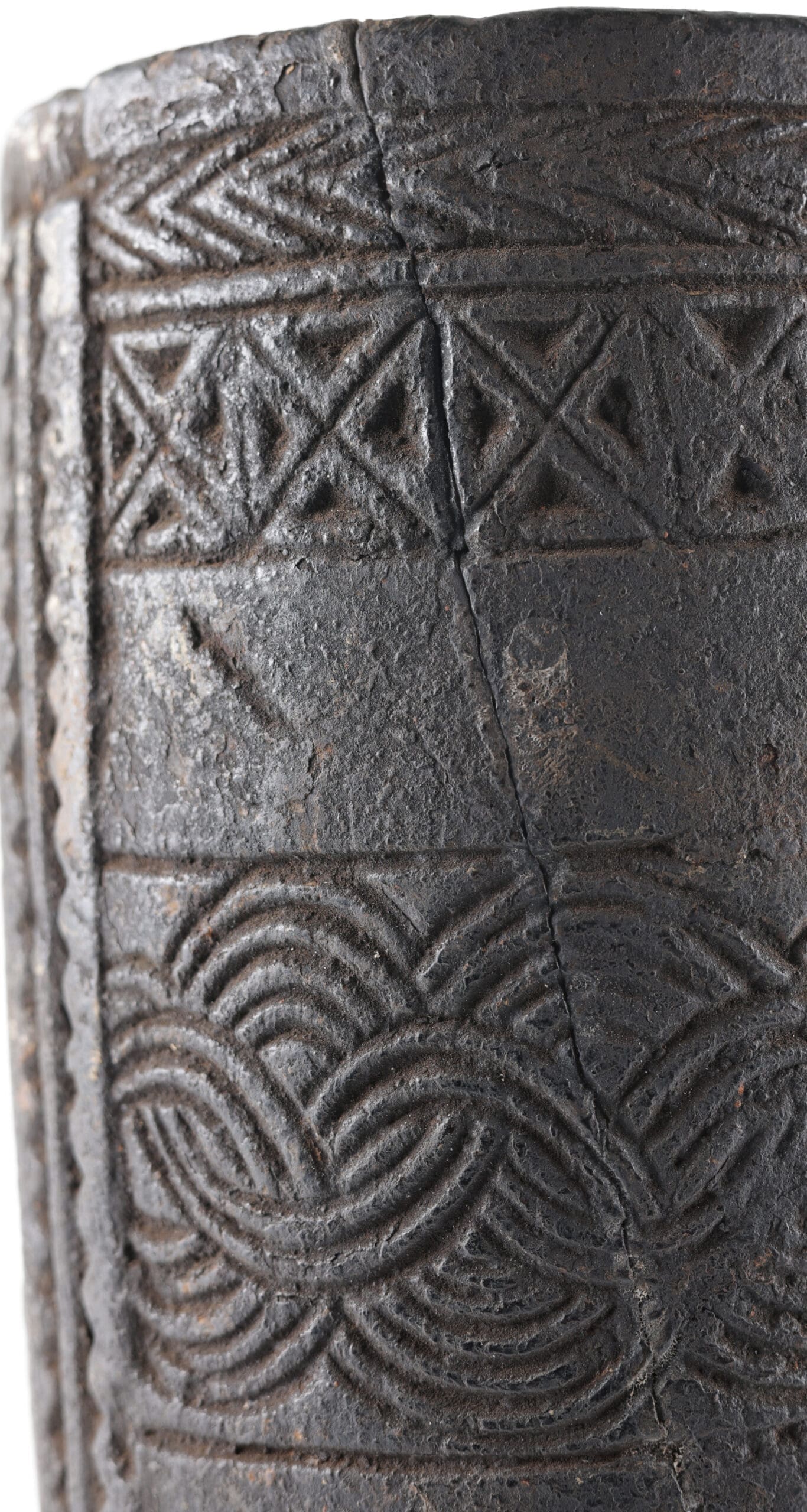 Nepalese houten melkkan met dierlijk handvat – 23,5 cm – detailfoto