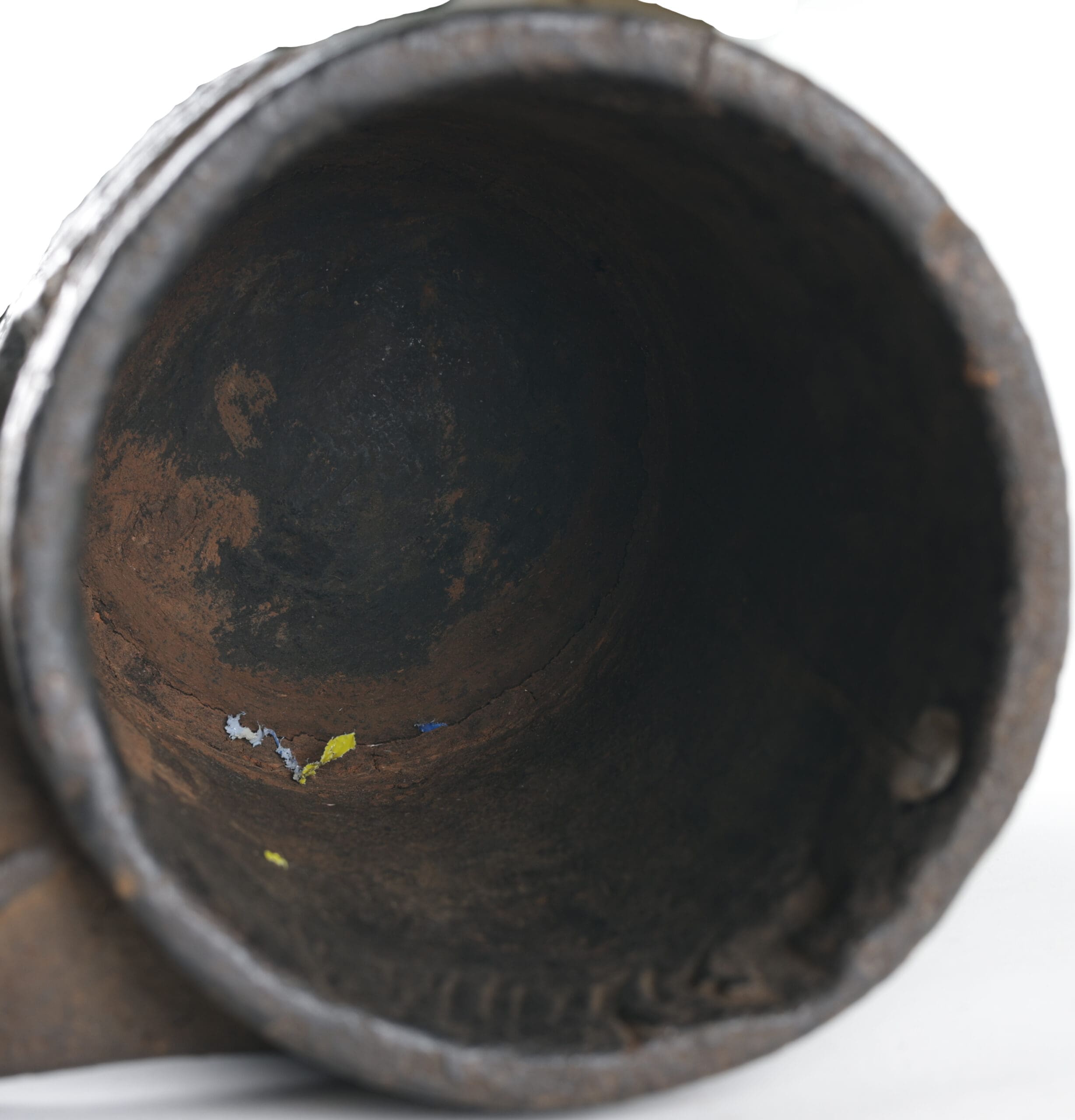 Nepalese houten melkkan met dierlijk handvat – 23,5 cm – detailfoto