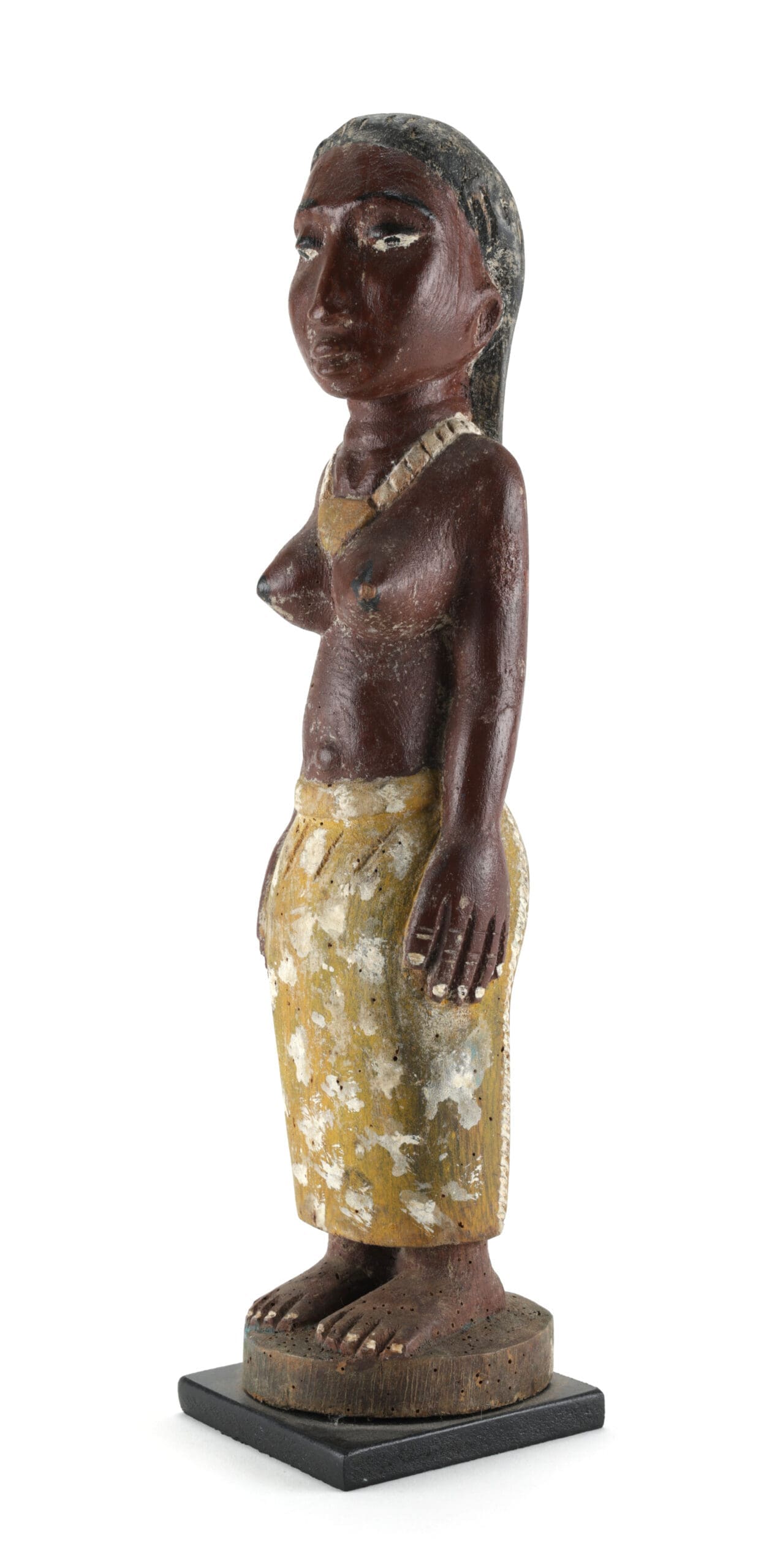 Female Baule colon statue - Ivory Coast 20th century - detail photo