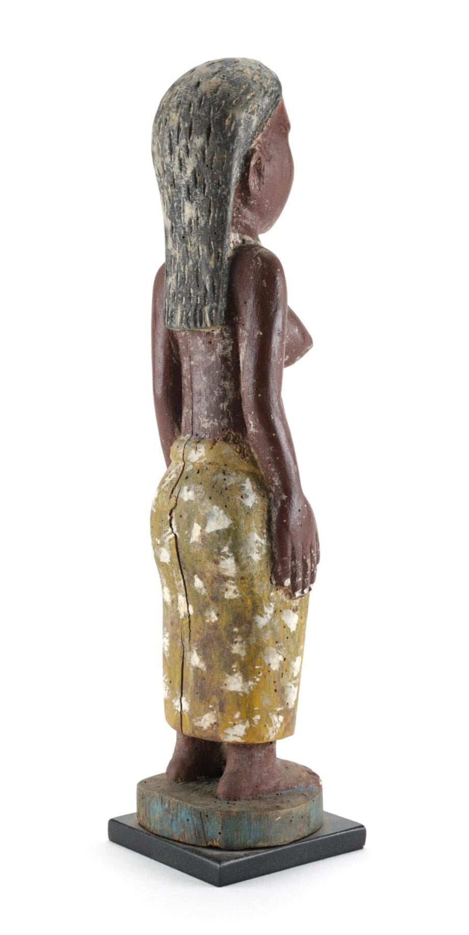 Female Baule colon statue - Ivory Coast 20th century - Vergulde Kat