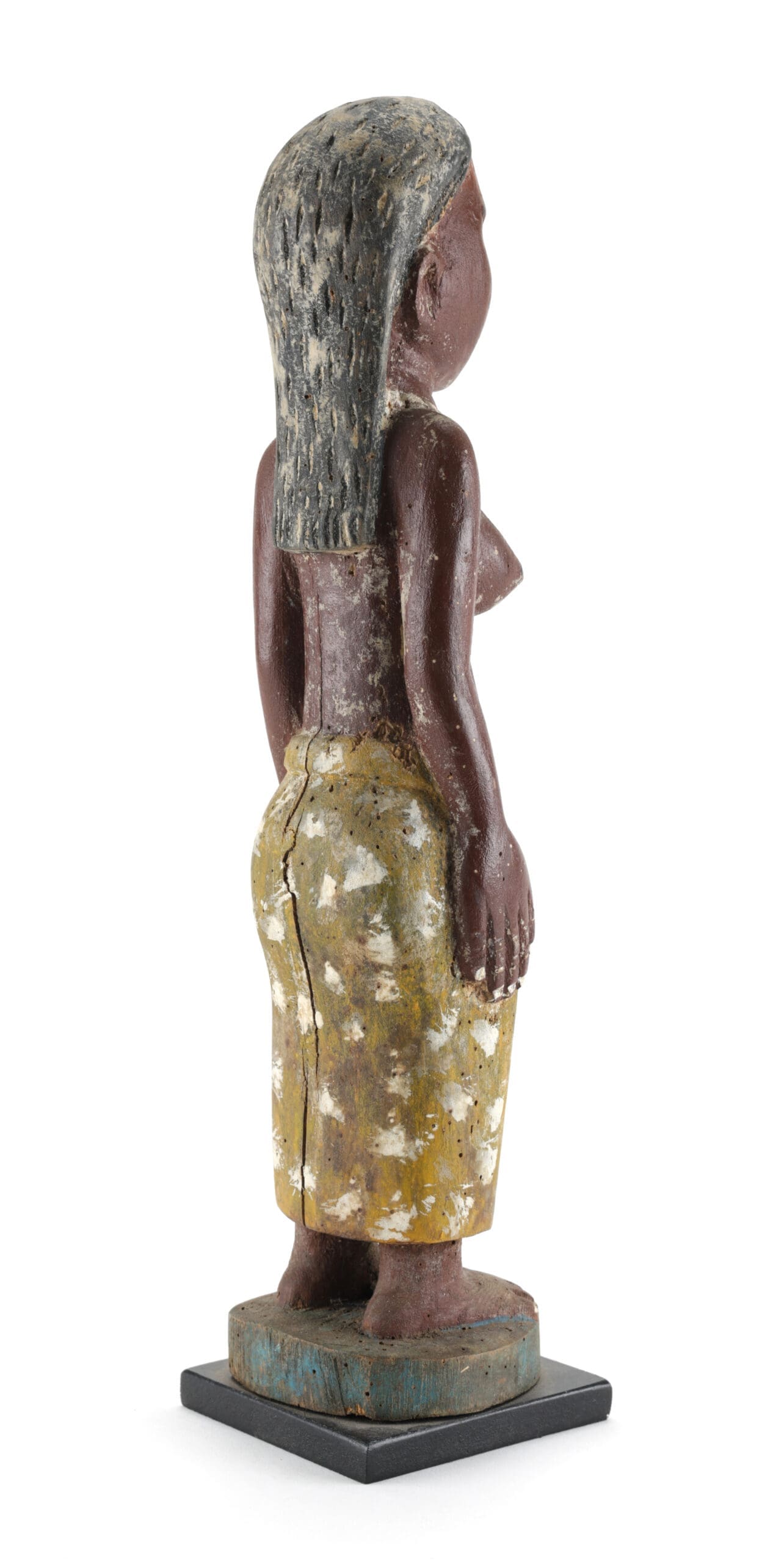 Female Baule colon statue - Ivory Coast 20th century - detail photo