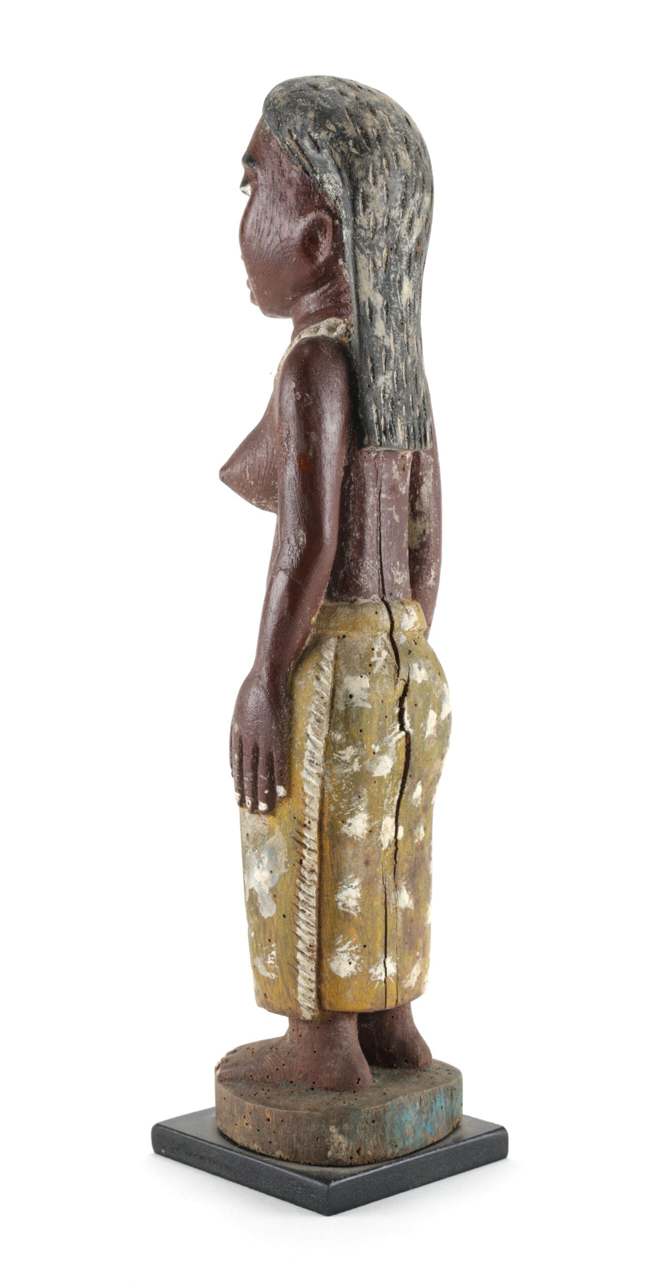 Female Baule colon statue - Ivory Coast 20th century - detail photo
