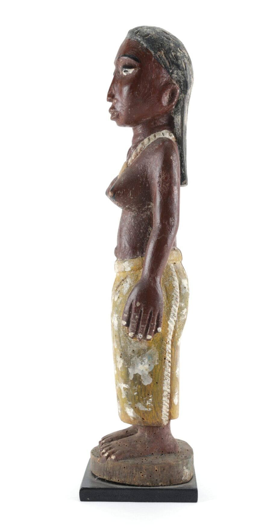 Female Baule colon statue - Ivory Coast 20th century - Vergulde Kat