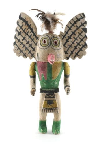 Hopi Mucaias kachina - owl katsina - 40 cm - Pueblo art - detail photo