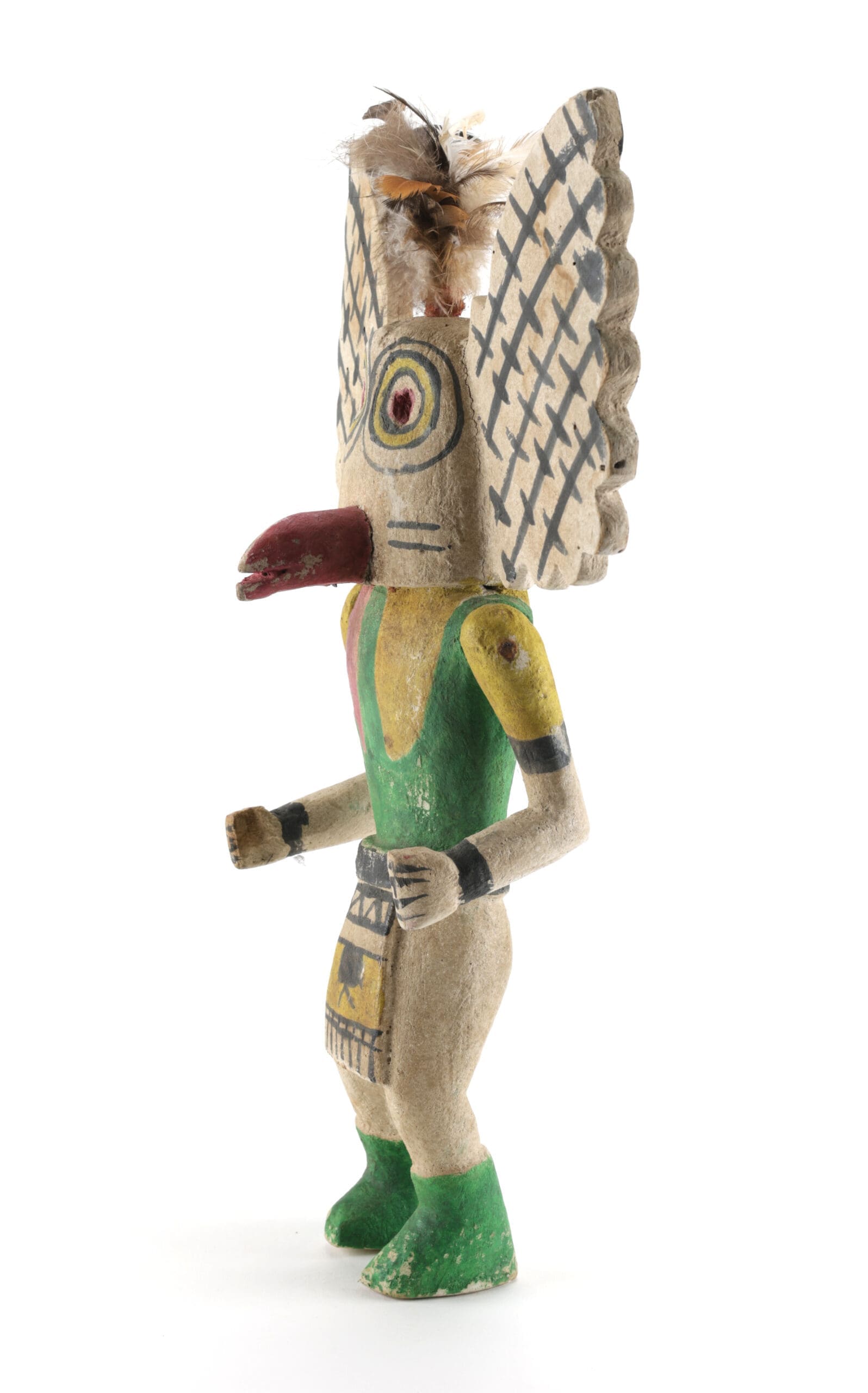 Hopi Mucaias kachina - owl katsina - 40 cm - Pueblo art - detail photo