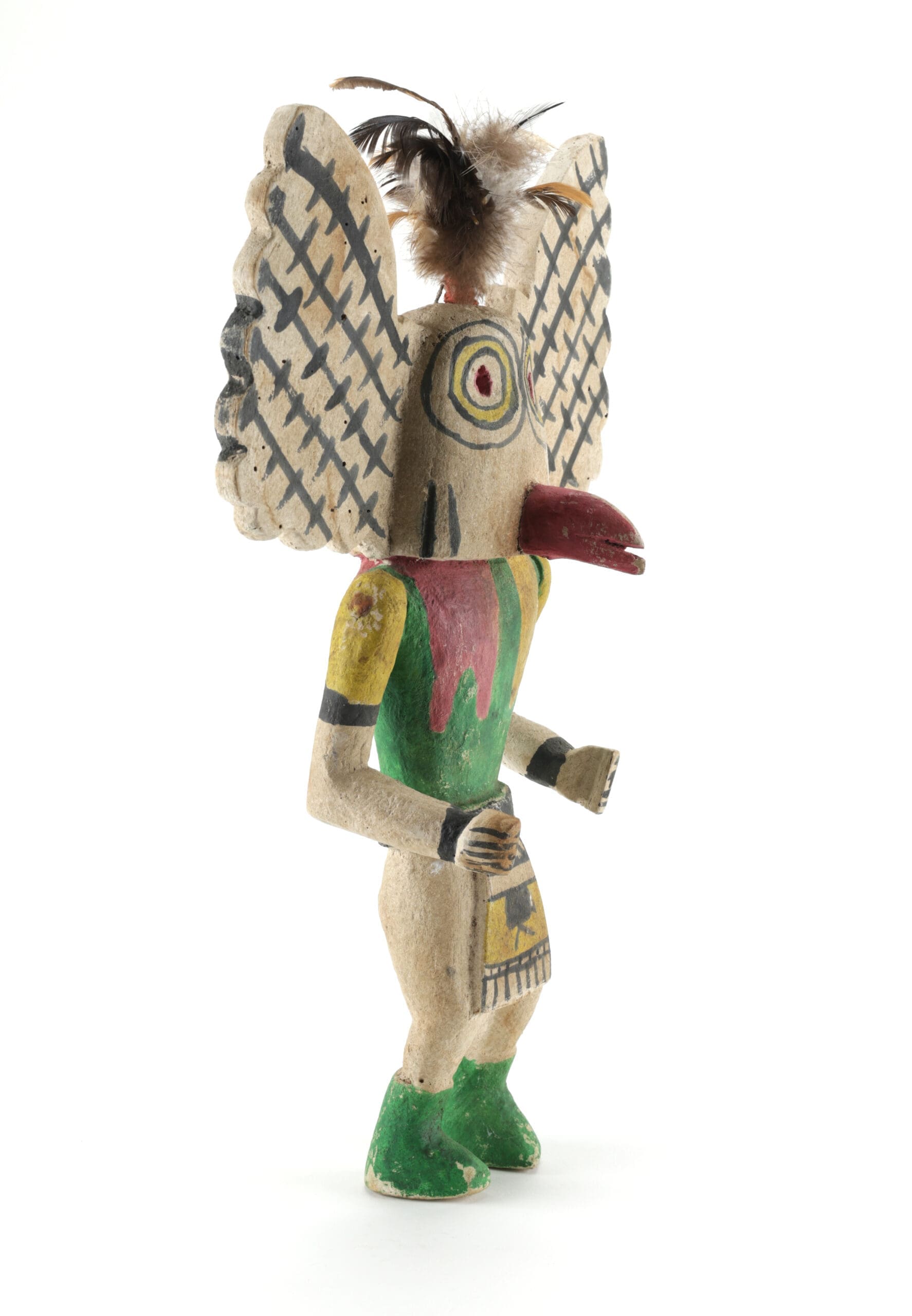 Hopi Mucaias kachina - owl katsina - 40 cm - Pueblo art - detail photo
