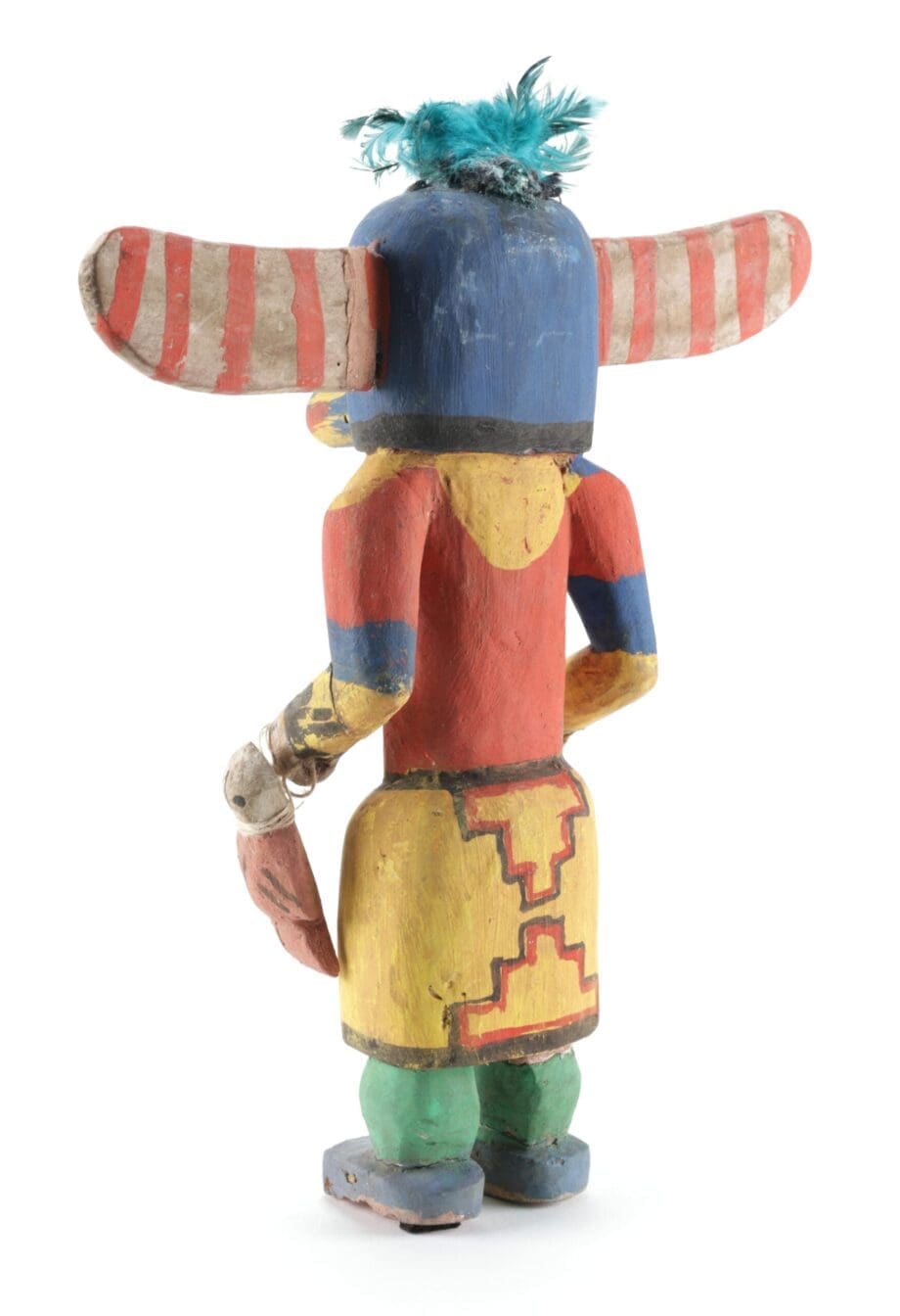 Shalako kachina with fish - Hopi - 30 cm - Vergulde Kat