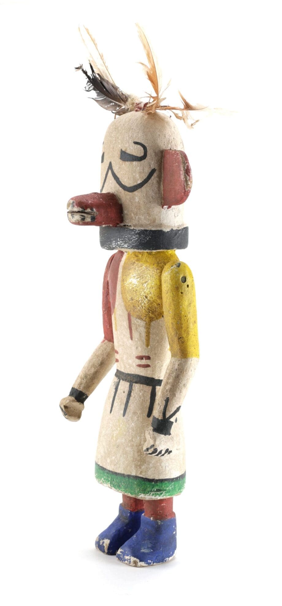 Kachina Hopi a capelli lunghi – Arizona, Stati Uniti – 36,5 cm – Vergulde Kat