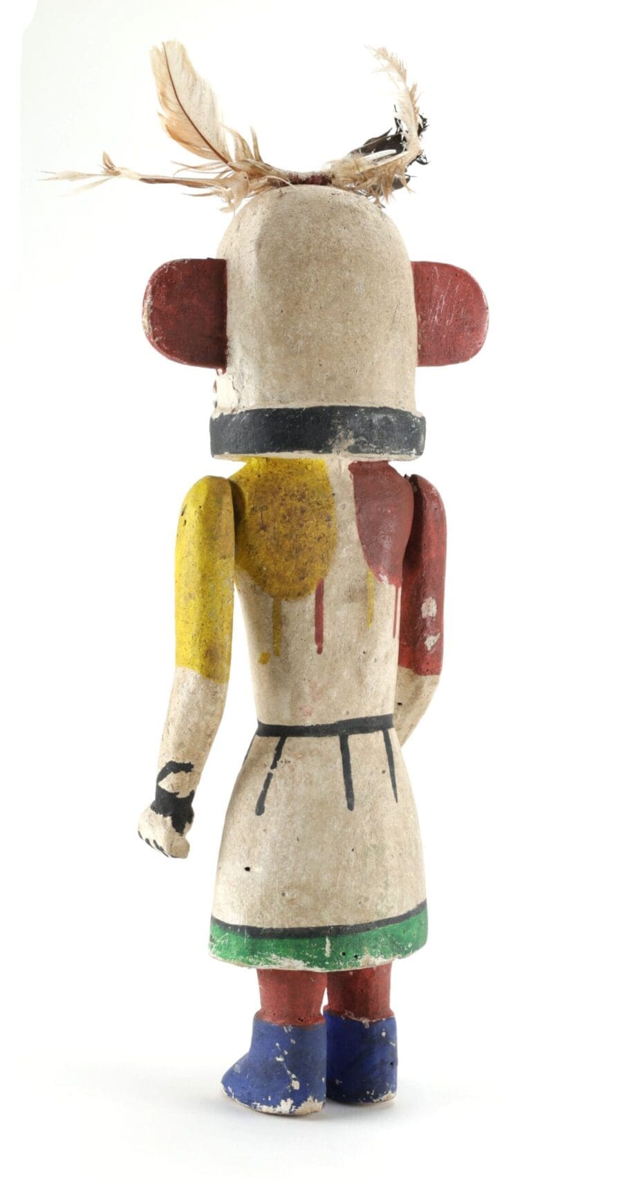 Kachina Hopi a capelli lunghi – Arizona, Stati Uniti – 36,5 cm – Vergulde Kat