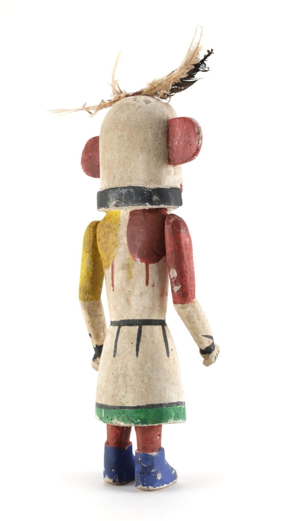 Kachina Hopi a capelli lunghi – Arizona, Stati Uniti – 36,5 cm – Vergulde Kat