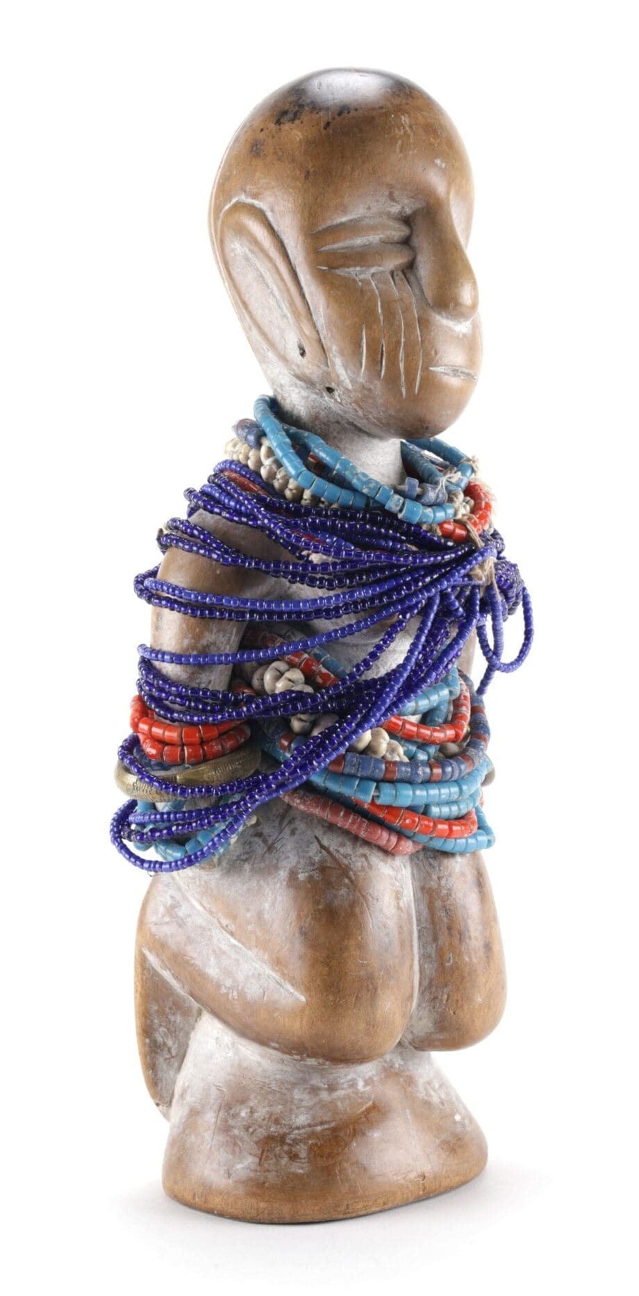Ewe beeld met kralen en bronzen armbanden – Ghana/Togo – Vergulde Kat