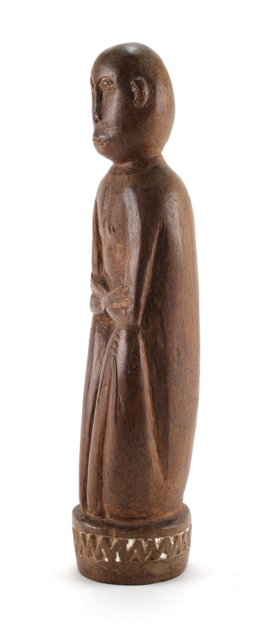 Massim statue - seated human figure - Trobriand Islands - Vergulde Kat