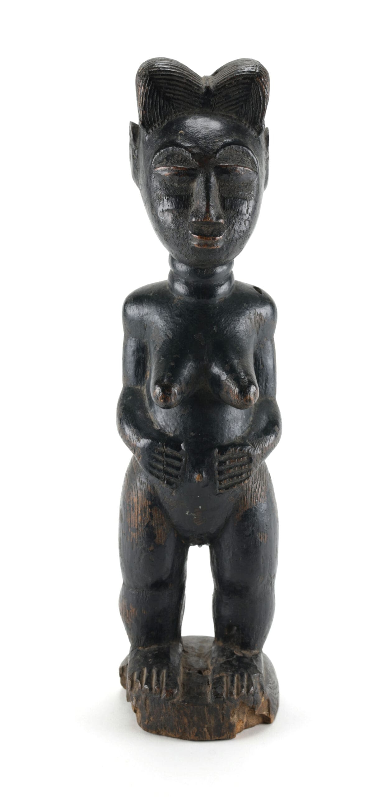 Baule statue of a woman - Ivory Coast - Tribal art - detail photo