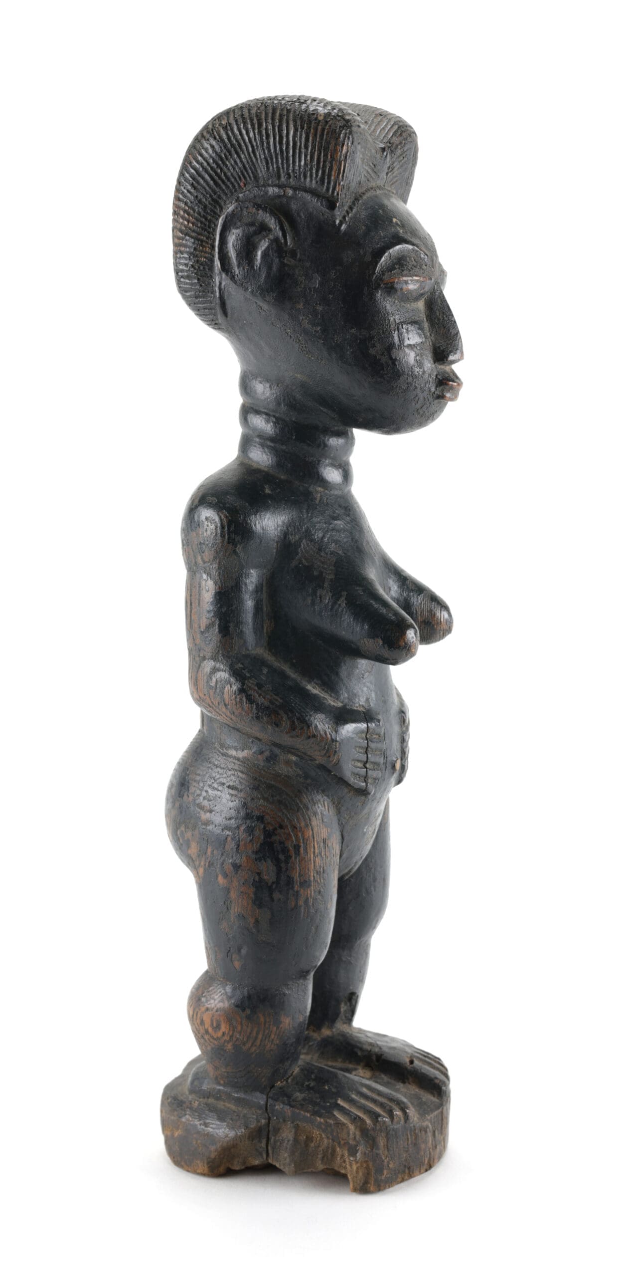 Baule statue of a woman - Ivory Coast - Tribal art - detail photo