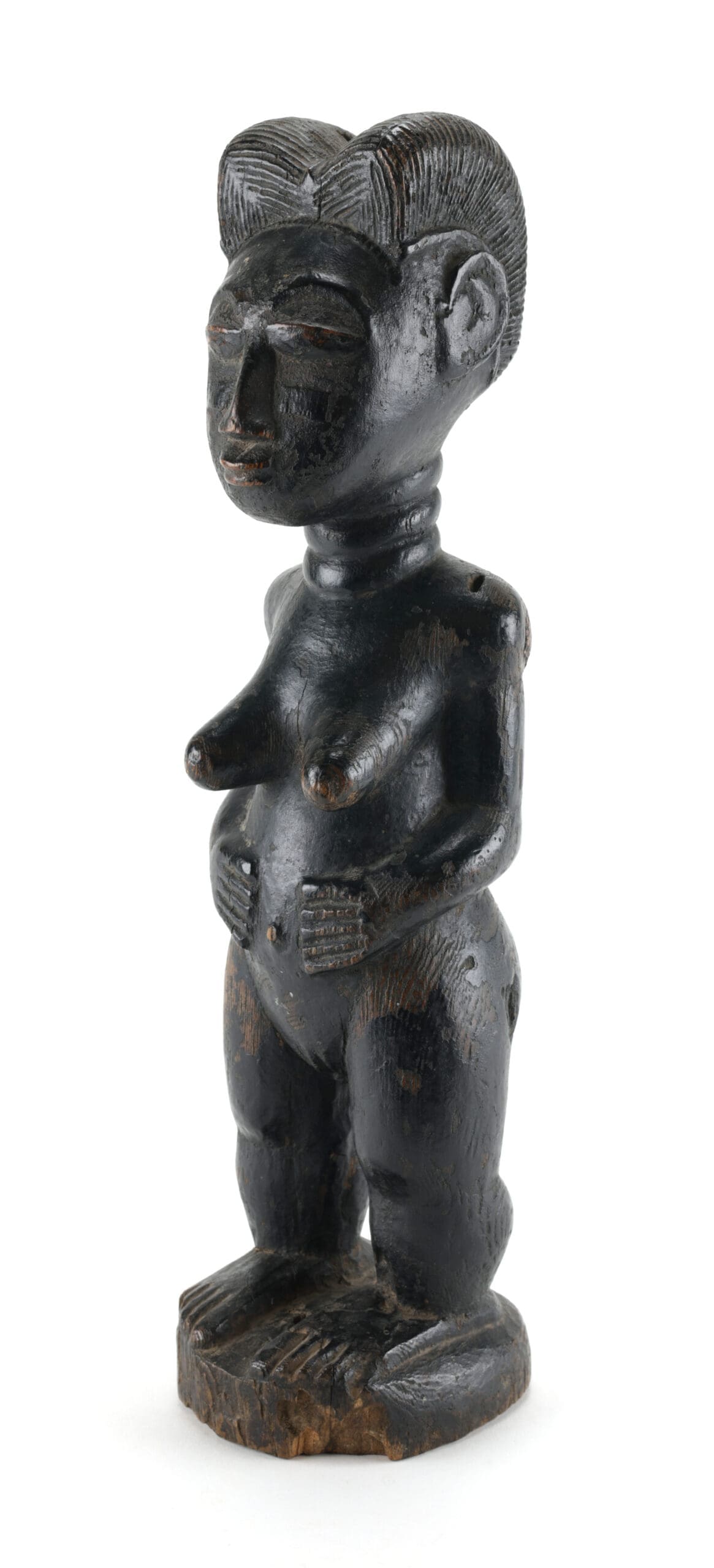 Baule statue of a woman - Ivory Coast - Tribal art - detail photo