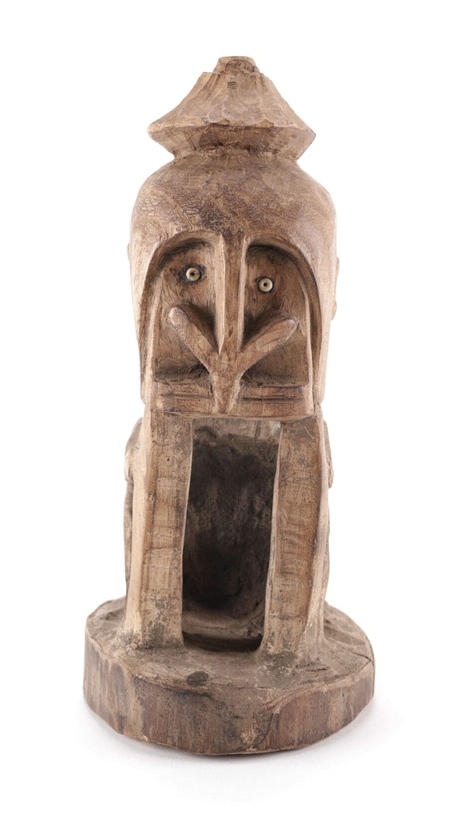 Korwar beeld – Geelvinkbaai, Papoea (Indonesië) – 27 cm – Vergulde Kat