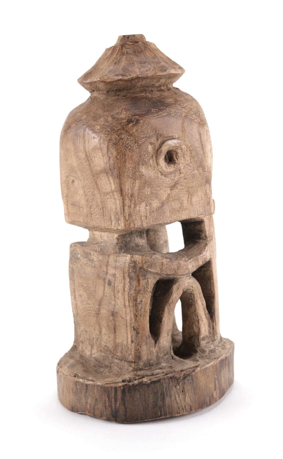 Korwar beeld – Geelvinkbaai, Papoea (Indonesië) – 27 cm – Vergulde Kat