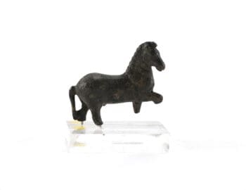 Romeins bronzen paard, circa 200 na Christus – detailfoto