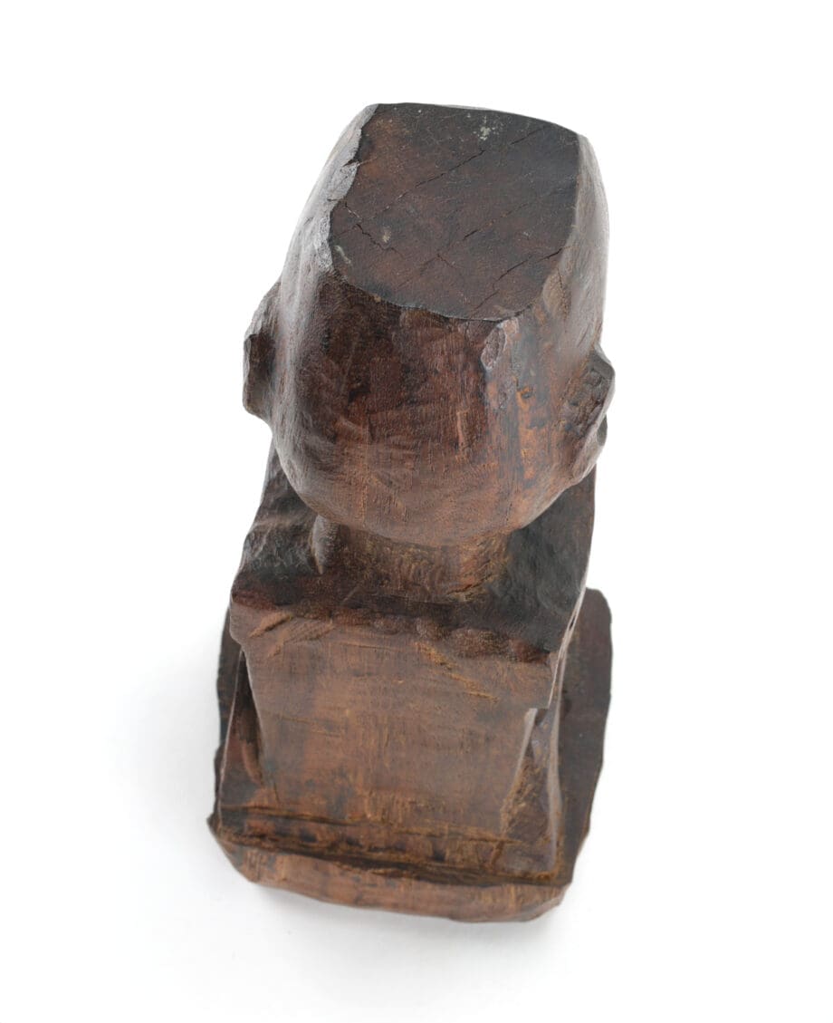 Korwar houten voorouderbeeld – Geelvinkbaai, Papoea (Indonesië) – 31 cm – Vergulde Kat