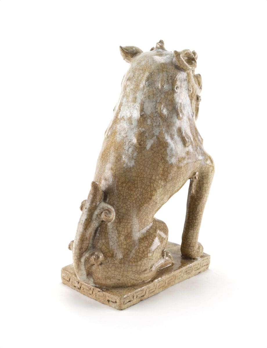 Authentieke Japanse Komainu beelden (Foo Dogs), 19e eeuw, Agyō & Ungyō, 31 cm – Vergulde Kat