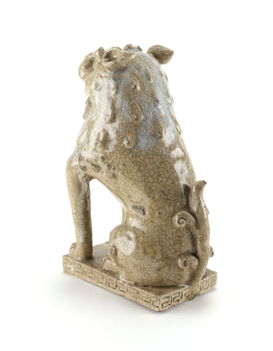 Authentieke Japanse Komainu beelden (Foo Dogs), 19e eeuw, Agyō & Ungyō, 31 cm – Vergulde Kat