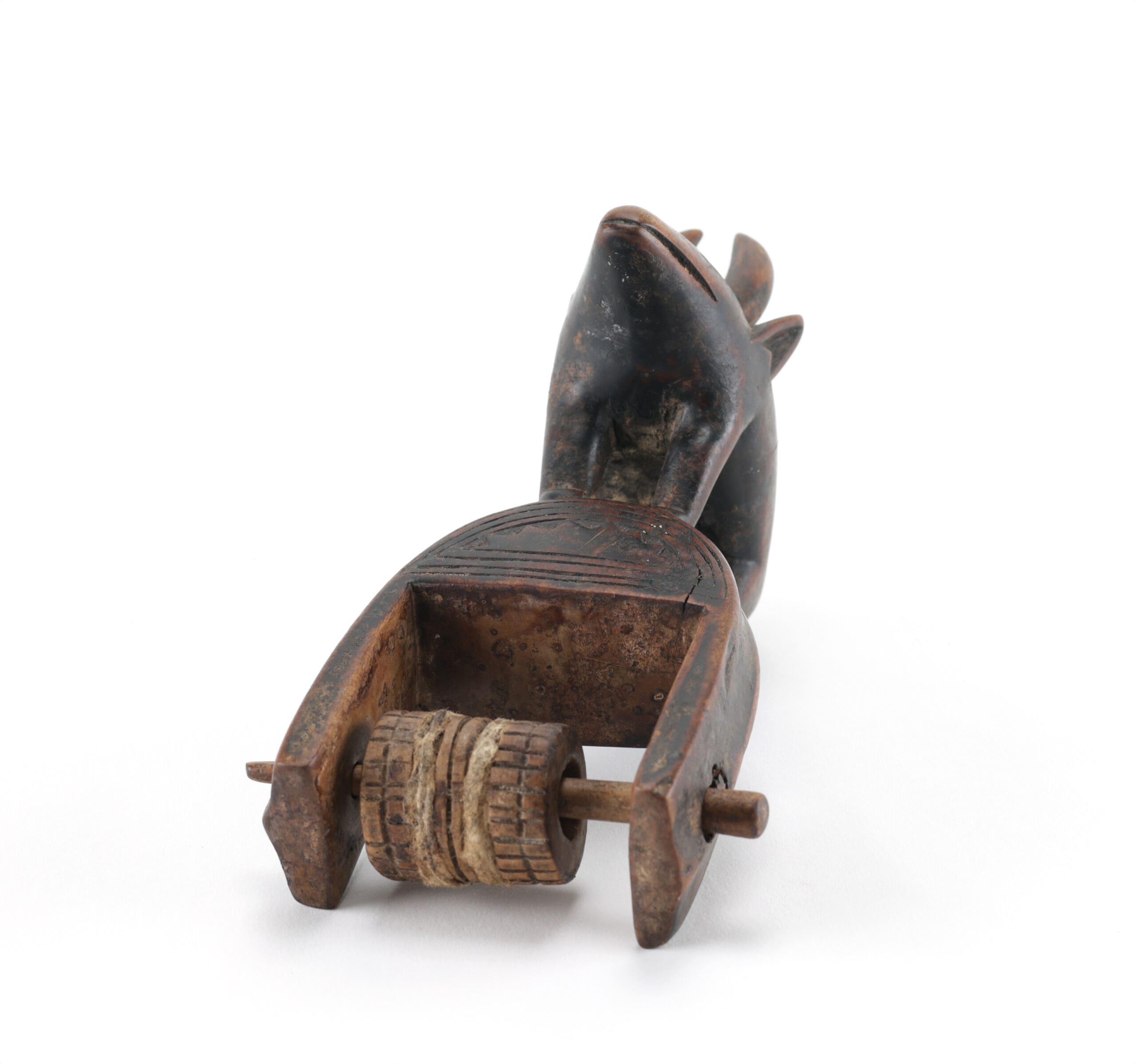 Guro weaving spool with antelope - Ivory Coast, 20.5 cm - detail photo