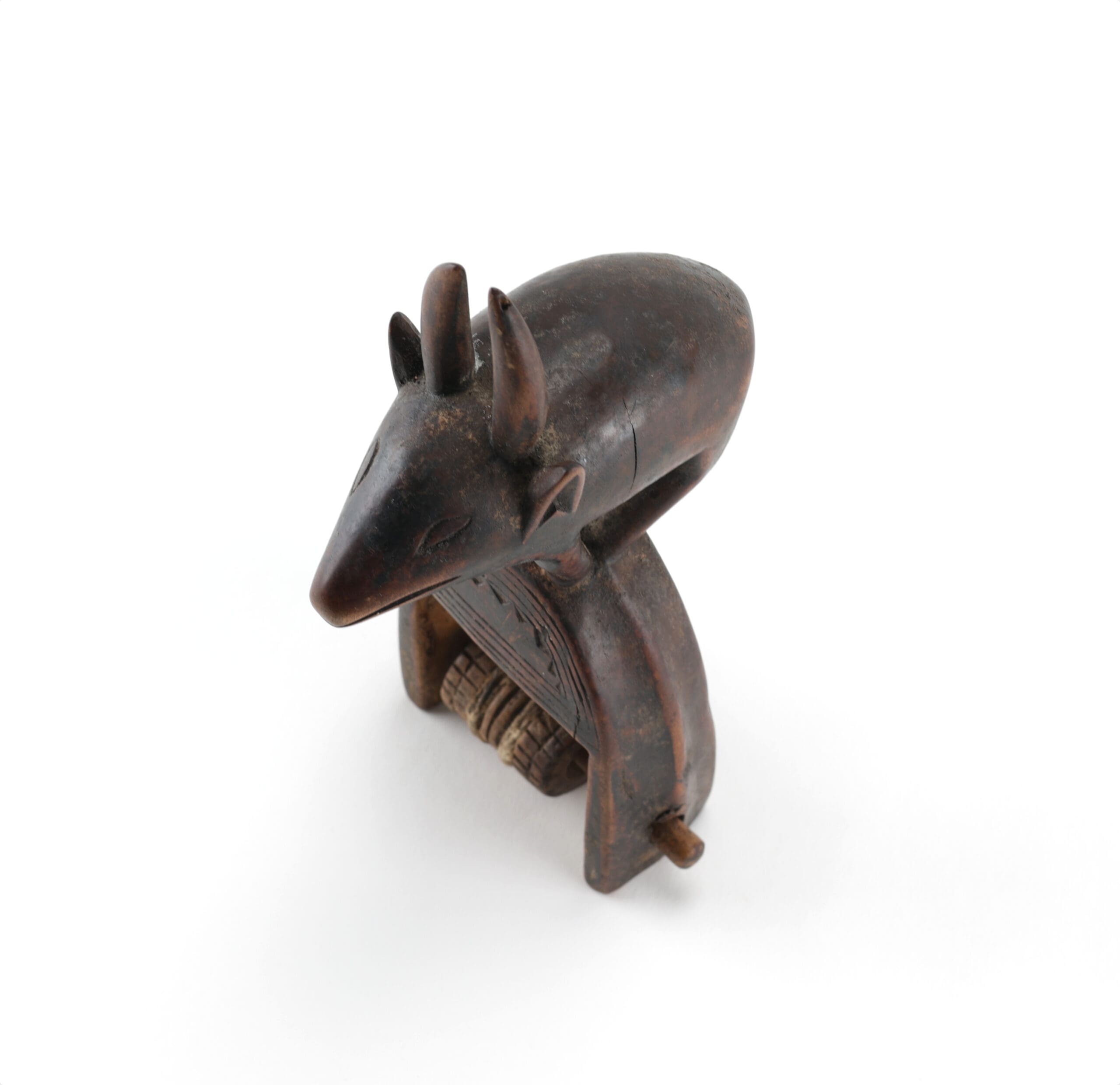 Guro weaving spool with antelope - Ivory Coast, 20.5 cm - detail photo