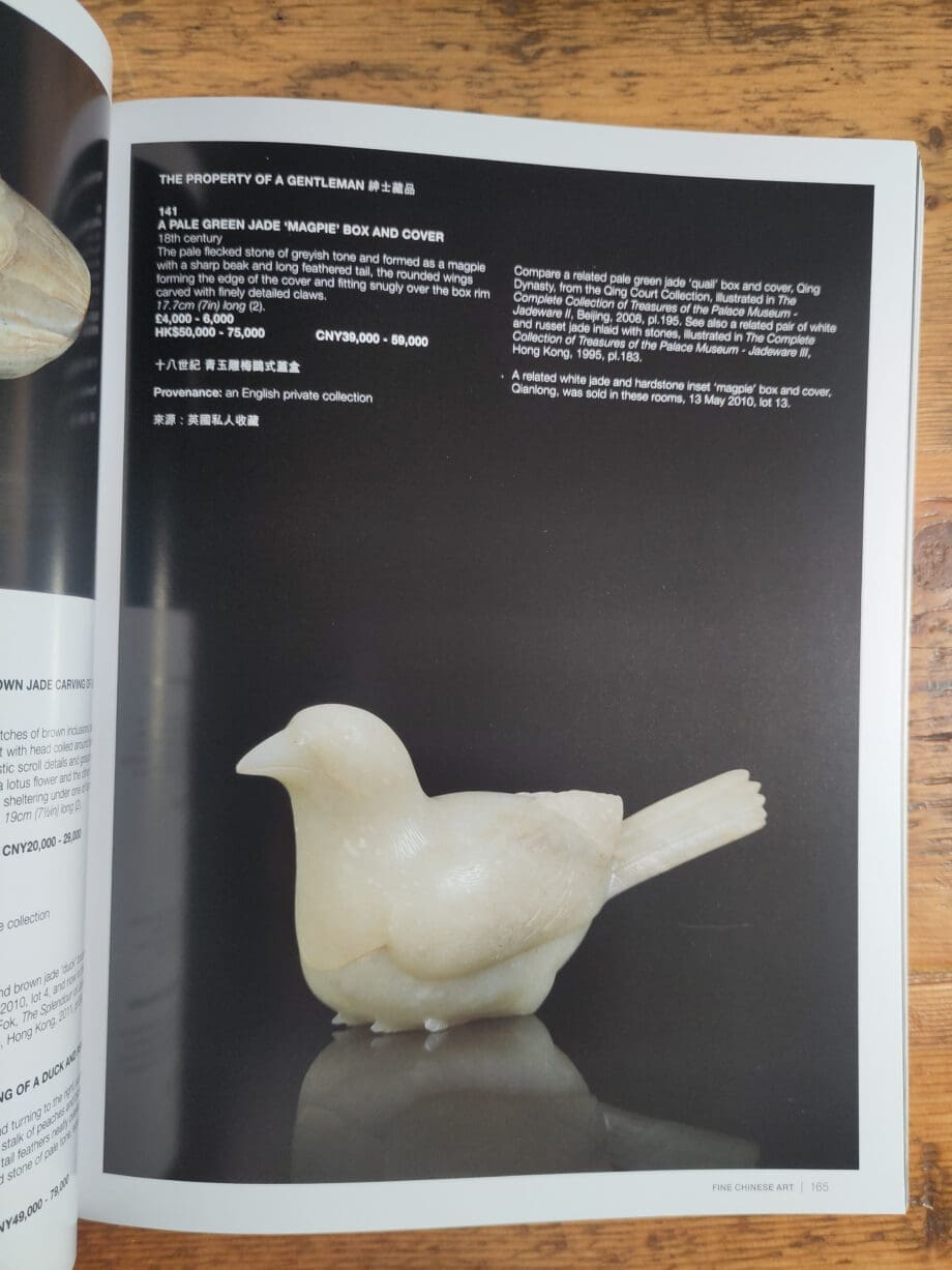 Bonhams auction catalogue – Fine Chinese Art – London 7 November 2013 – Vergulde Kat