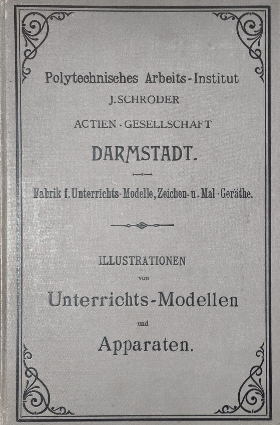 Set of 2: Illustrations of teaching models and apparatus – J. Schröder Darmstadt (1899) – Vergulde Kat
