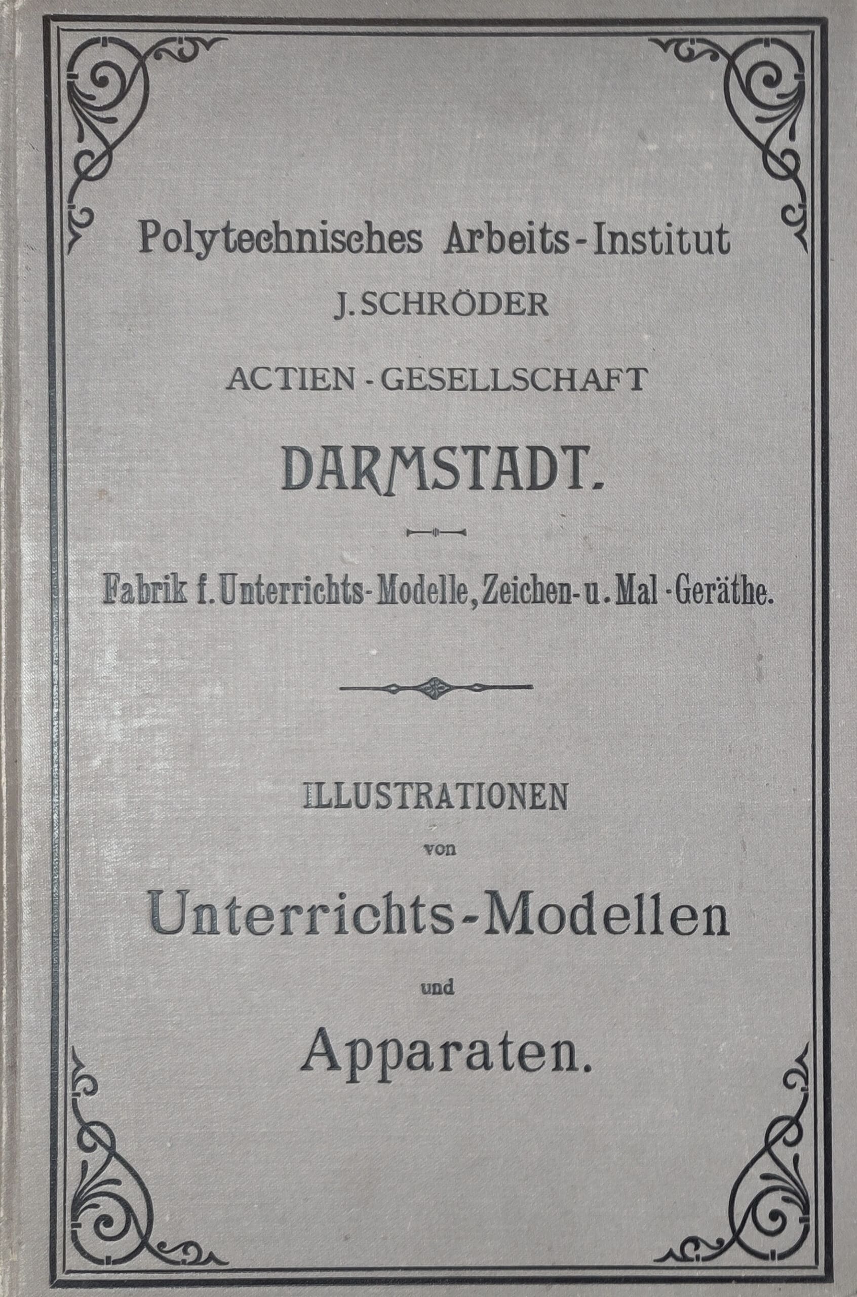 Set of 2: Illustrations of teaching models and apparatus – J. Schröder Darmstadt (1899) – detail photo