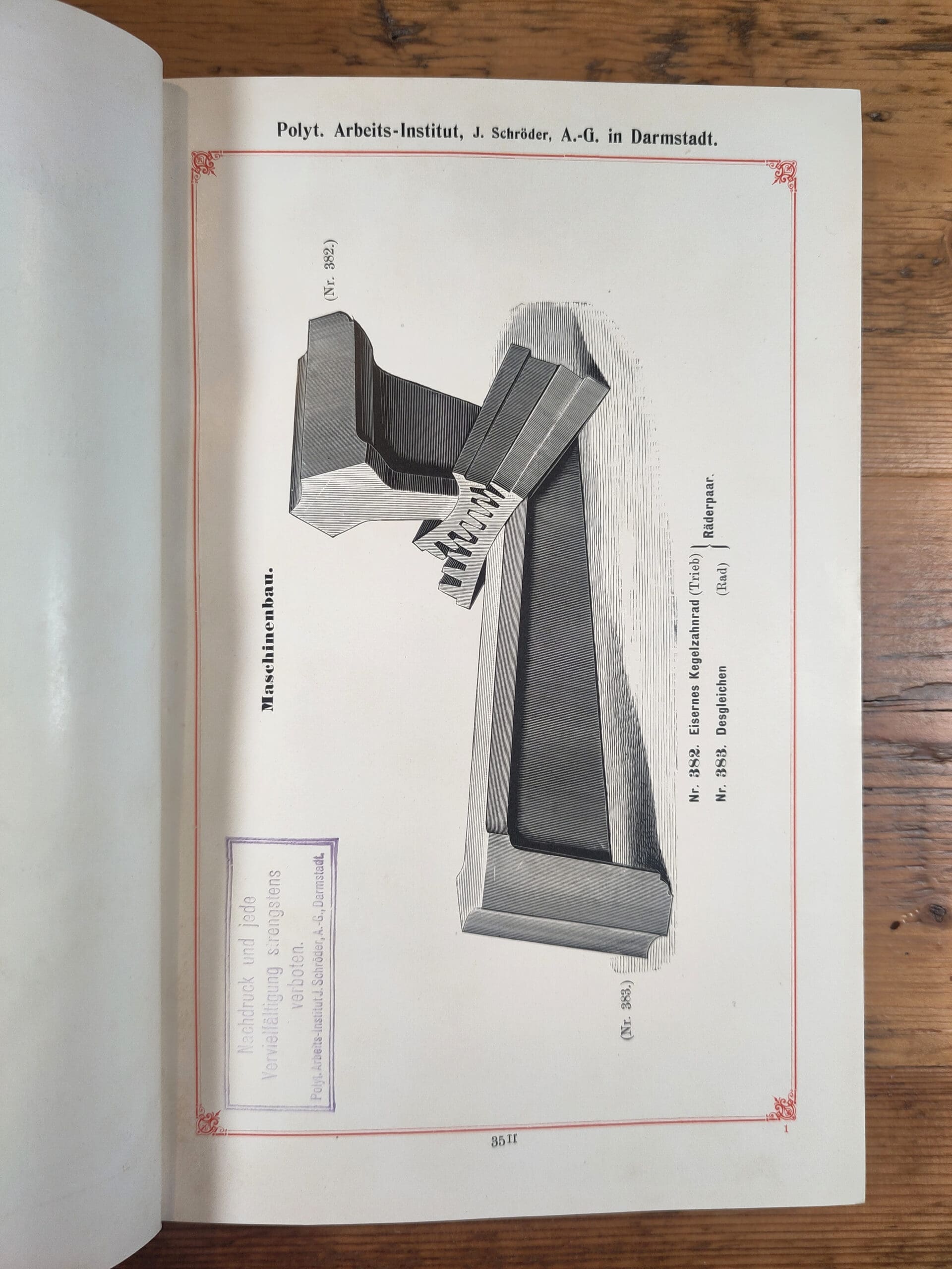 Set of 2: Illustrations of teaching models and apparatus – J. Schröder Darmstadt (1899) – detail photo