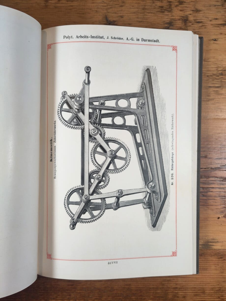 Set of 2: Illustrations of teaching models and apparatus – J. Schröder Darmstadt (1899) – Vergulde Kat