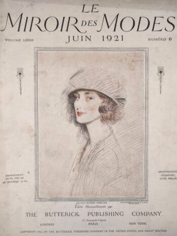El Espejo de las Modas - Junio de 1921, N.º 6 | Revista de Moda Francesa Antigua | Ilustración Art Déco – foto de detalle