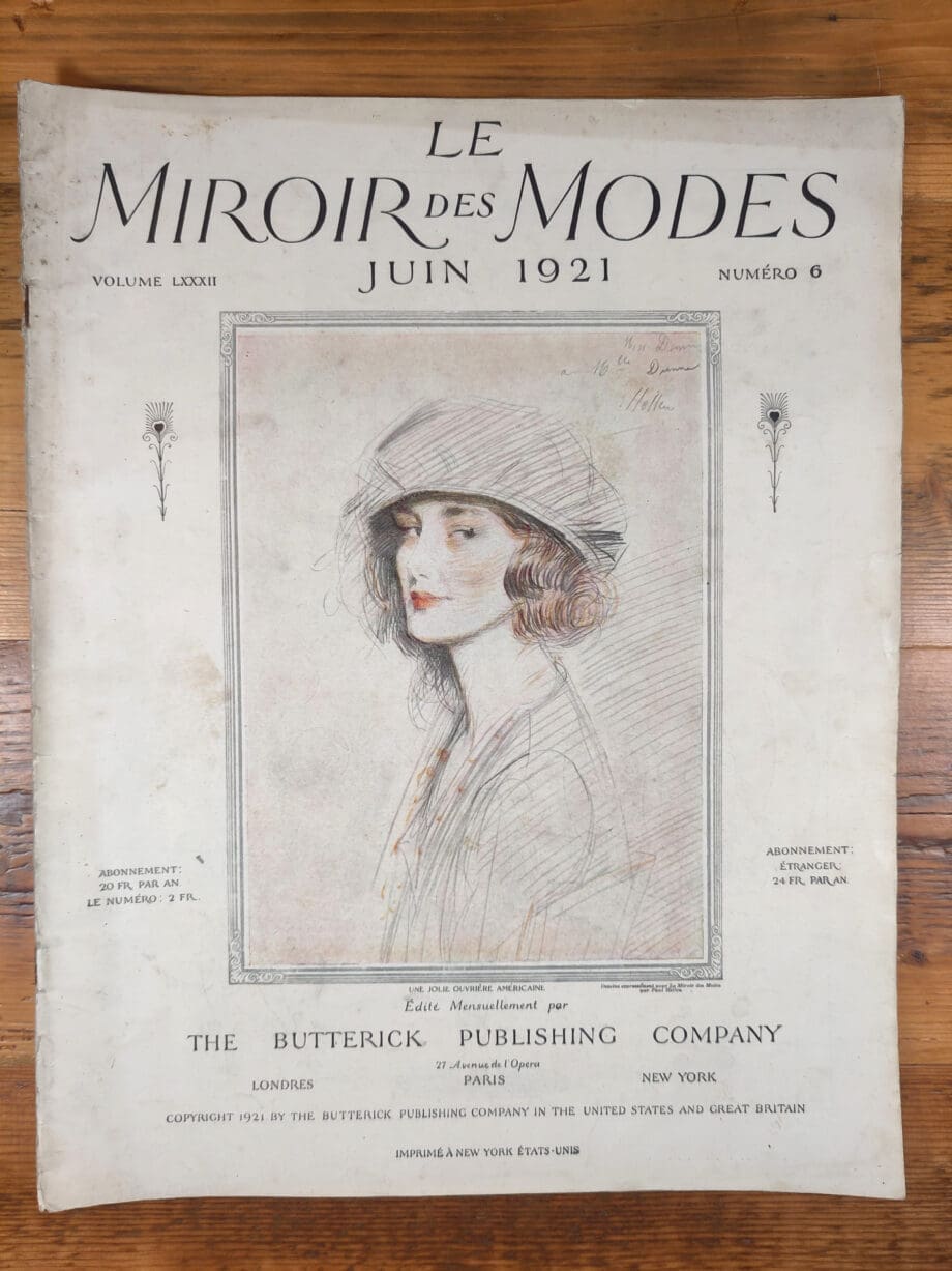 Le Miroir des Modes - June 1921, No. 6 | Vintage French Fashion Magazine | Art Deco Illustration - Vergulde Kat