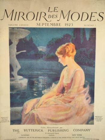 Le Miroir des Modes – Septiembre de 1923, n.º 3 | Revista de moda francesa de época | Ilustración Art Déco – foto de detalle