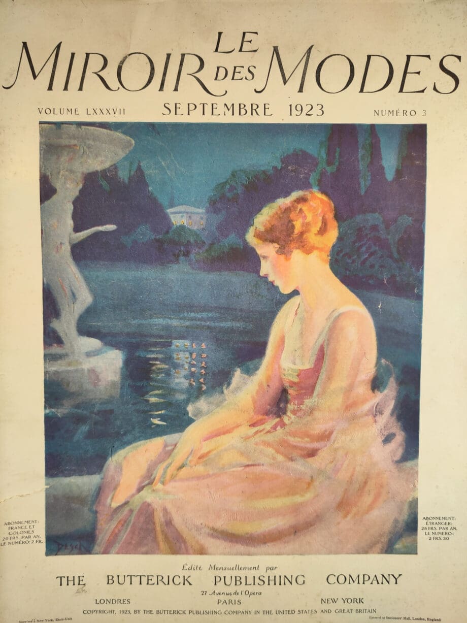 Le Miroir des Modes - September 1923, No. 3 | Vintage French Fashion Magazine | Art Deco Illustration - Vergulde Kat