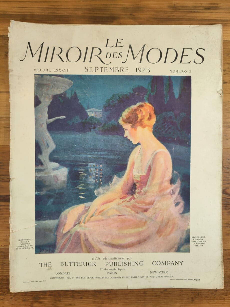 Le Miroir des Modes - September 1923, No. 3 | Vintage French Fashion Magazine | Art Deco Illustration - Vergulde Kat