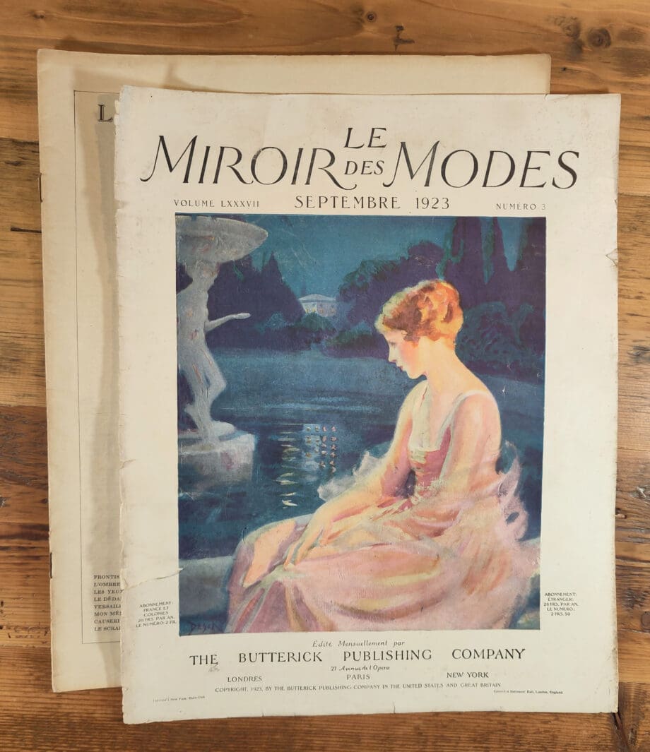 Le Miroir des Modes - September 1923, No. 3 | Vintage French Fashion Magazine | Art Deco Illustration - Vergulde Kat
