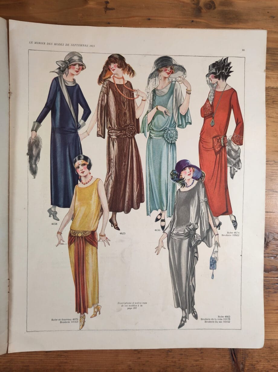 Le Miroir des Modes - September 1923, No. 3 | Vintage French Fashion Magazine | Art Deco Illustration - Vergulde Kat