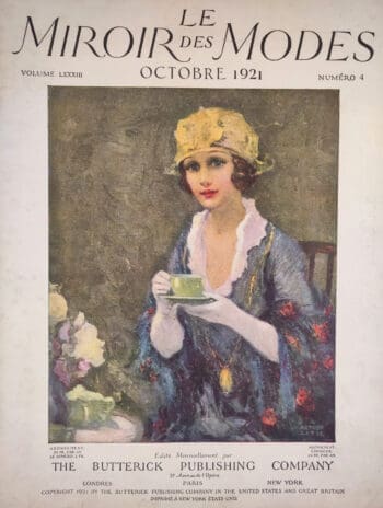 Le Miroir des Modes – Octubre de 1921, n.º 4 | Revista de moda francesa de época con ilustraciones Art Déco – foto de detalle