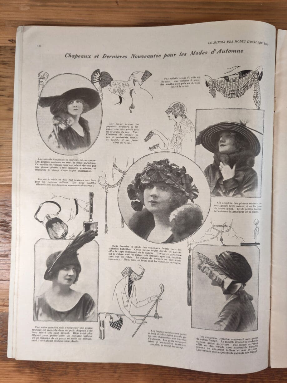 Le Miroir des Modes - October 1921, No. 4 | Vintage French Fashion Magazine with Art Deco Illustration - Vergulde Kat