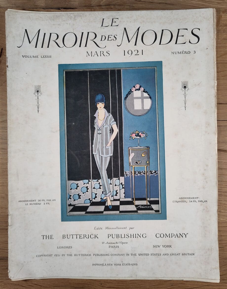Le Miroir des Modes - March 1921, No. 3 | Art Deco Fashion magazine with Illustration by Raimon - Vergulde Kat